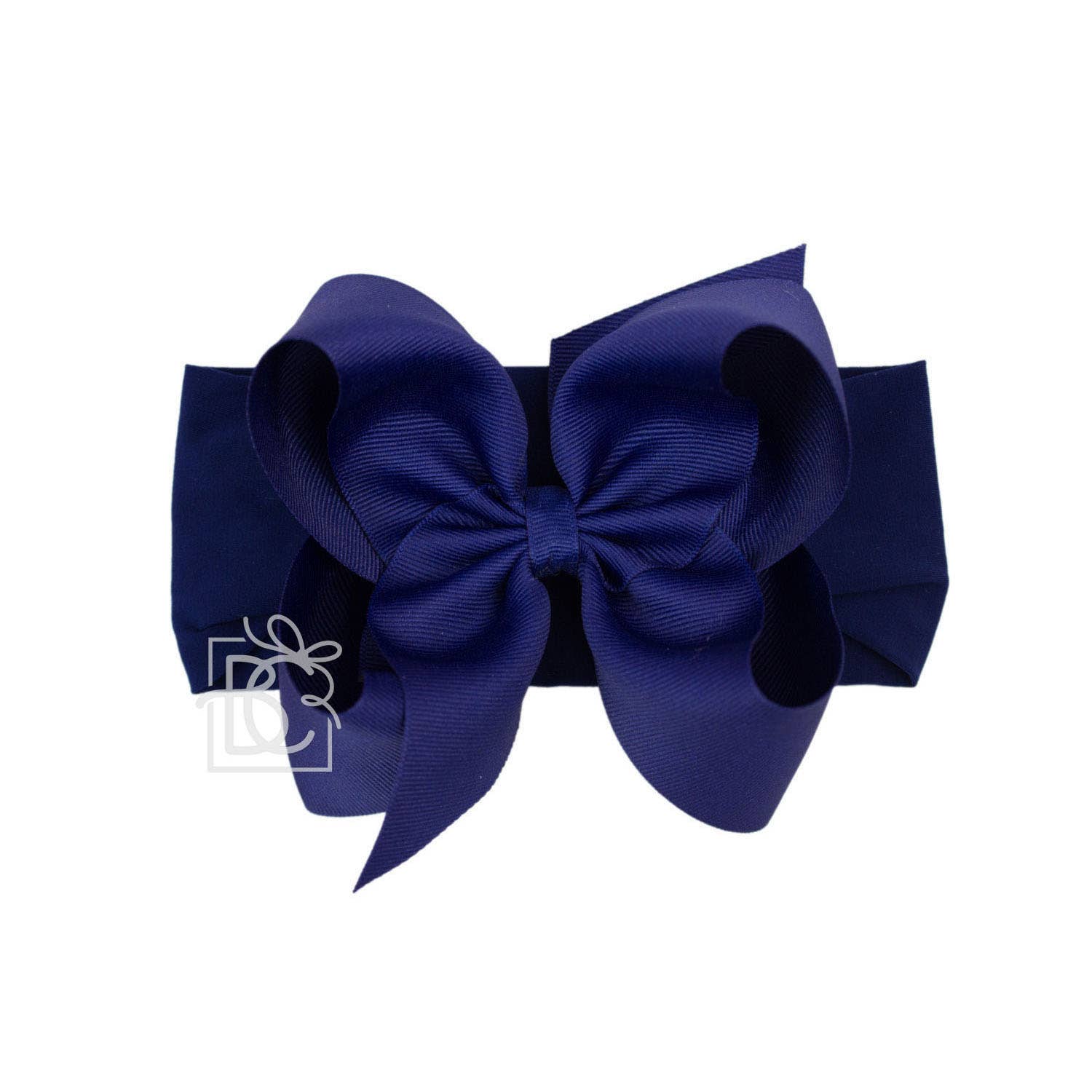 Beyond Creations, LLC - Wholesale Fashion Headband - Kids - WIDE PANTYHOSE HEADBAND W/CLASSIC GROSGRAIN BOW35