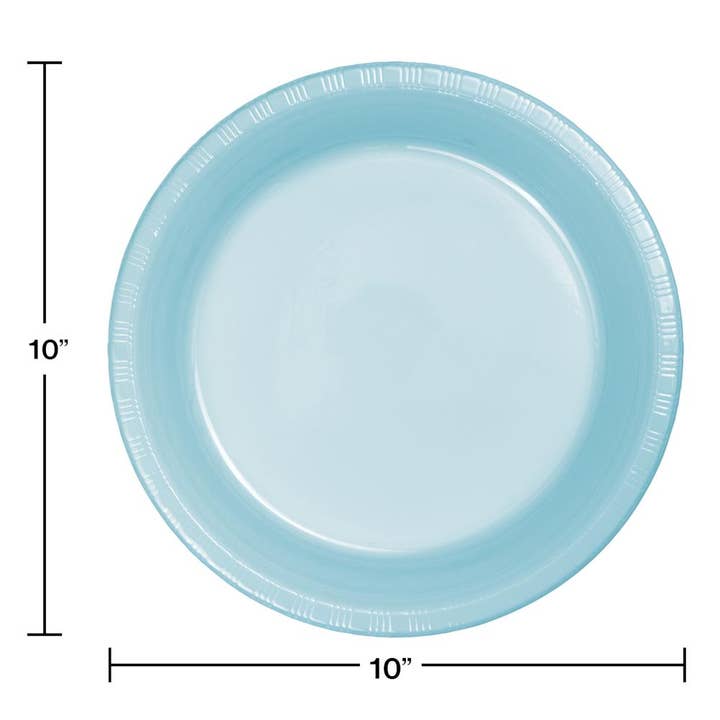 KT Supply – Prato descartável por atacado – Prato de Banquete Plástico 10 polegadas Azul Pastel, Caixa de 2401