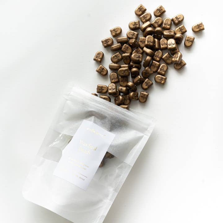 Written Word Calligraphy - Wholesale Sealing Wax - Gold Wax Beads for Wax Seals2