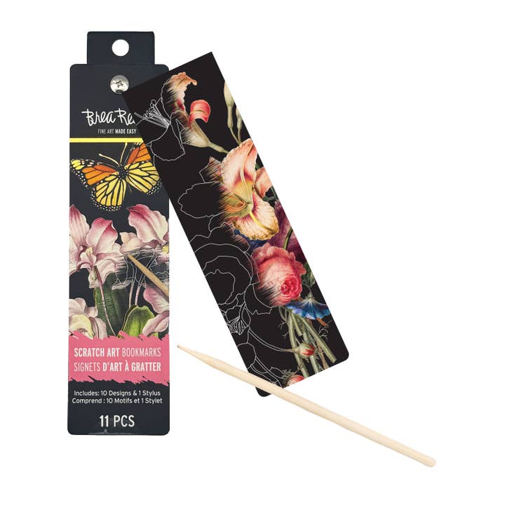 Marque-page à gratter botanique vintage BR pour la vente par Momenta