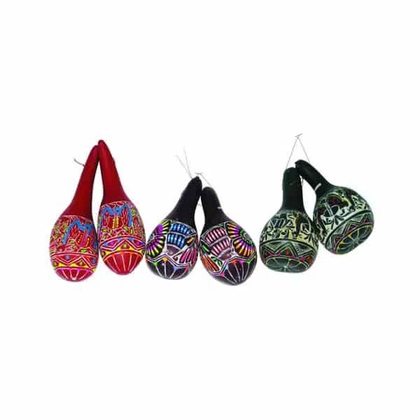 Inter-American Trading Inc. - Wholesale Musical Instrument - Colored Gourd Maracas