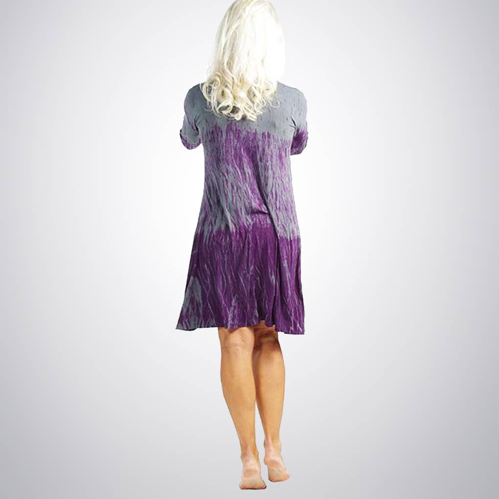 Hands To Hearts - Wholesale Dress - Women's - Free2Be LS Tunic/Dress Plum Bamboo1