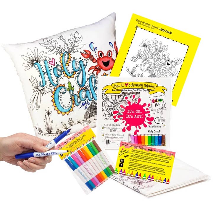 It's OK. It's ART. - Wholesale DIY Craft Kit - Holy Crab East Coast DIY Craft Coloring Kit