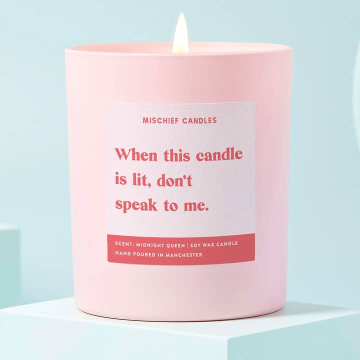 Mischief Candles - Wholesale Jar/filled candle - Funny Don't Speak to Me Friendship Gift For Her Funny Candle2