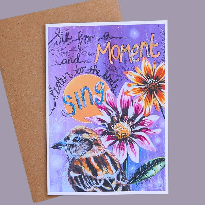 Greetings Card 'Sit For A Moment' for wholesale by ReKINDle By Lisa