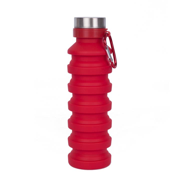 Helio Ferretti - Wholesale Water Bottle - FOLDABLE SILICONE BOTTLE RED HF1