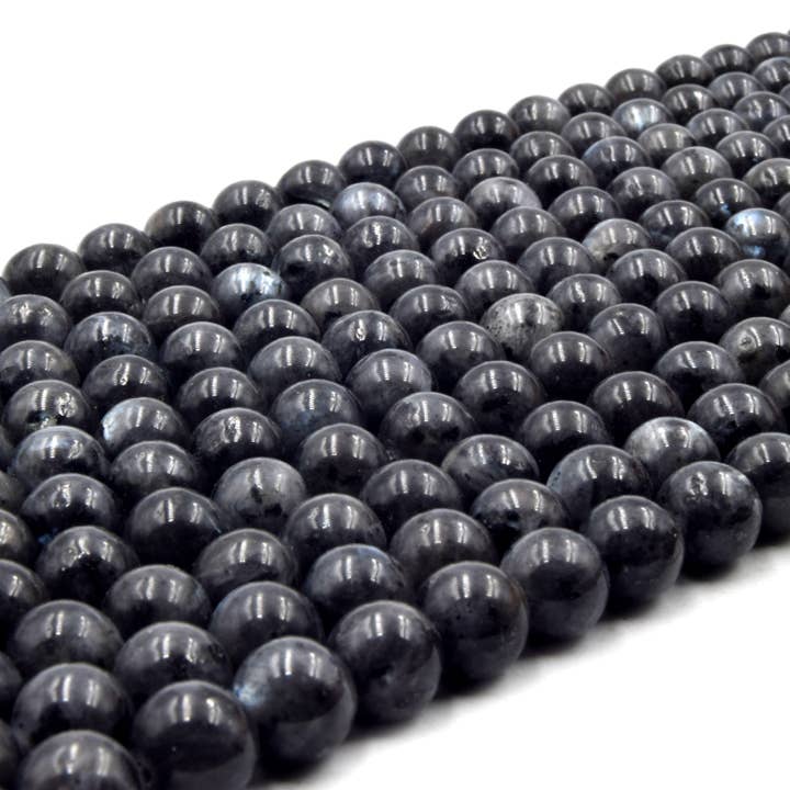 Larvikite Beads | Smooth Larvikite Round Beads | 6mm 8mm 10mm for wholesale by Only Beads