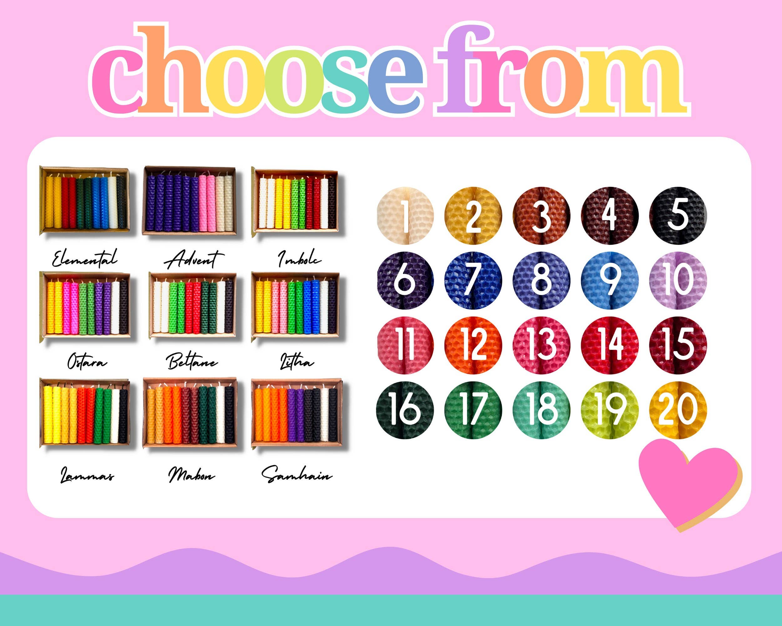 Phoenix Candle Company - Vente Kit de bricolage - Kit pour fabriquer 10 bougies en cire d'abeille de 10 cm3