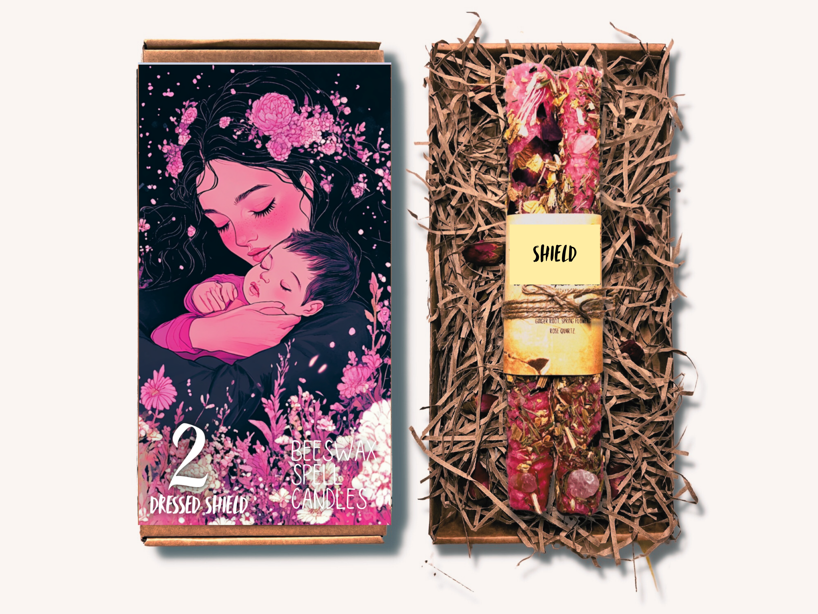 Phoenix Candle Company - Wholesale Votive Candle - Large Dressed Beeswax Spell Candles 8" (20cm)22