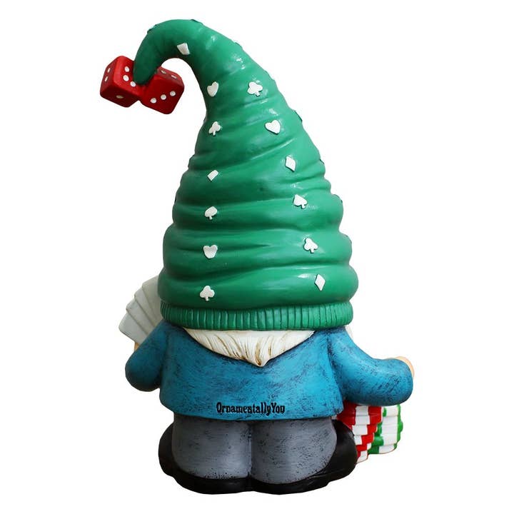 OrnamentallyYou – Estatueta decorativa por atacado – Estatueta de Gnomo do Casino Poker, Estátua Decoração de Mesa de 8"6