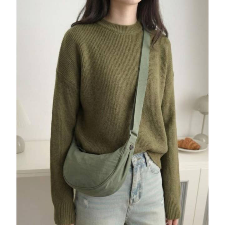 Kleine Halbmond-Nylon-Umhängetasche für den Großhandel von Hatzzi