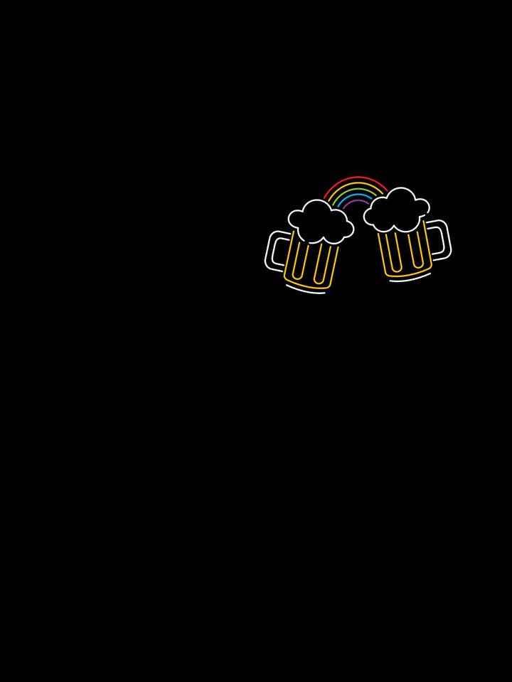Black Beer Rainbow T-Shirt for wholesale on Faire2