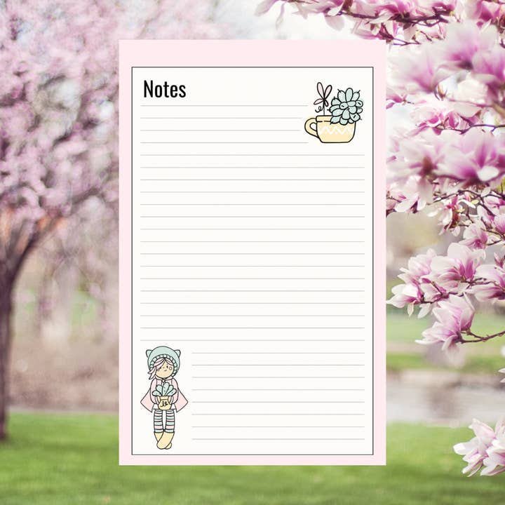 Cactus Girl notepad, eco - friendly - 50 pages for wholesale by Missh Shop