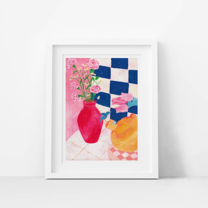 Una teiera e un bouquet selvatico per la vendita all'ingrosso da parte di Berserk Prints