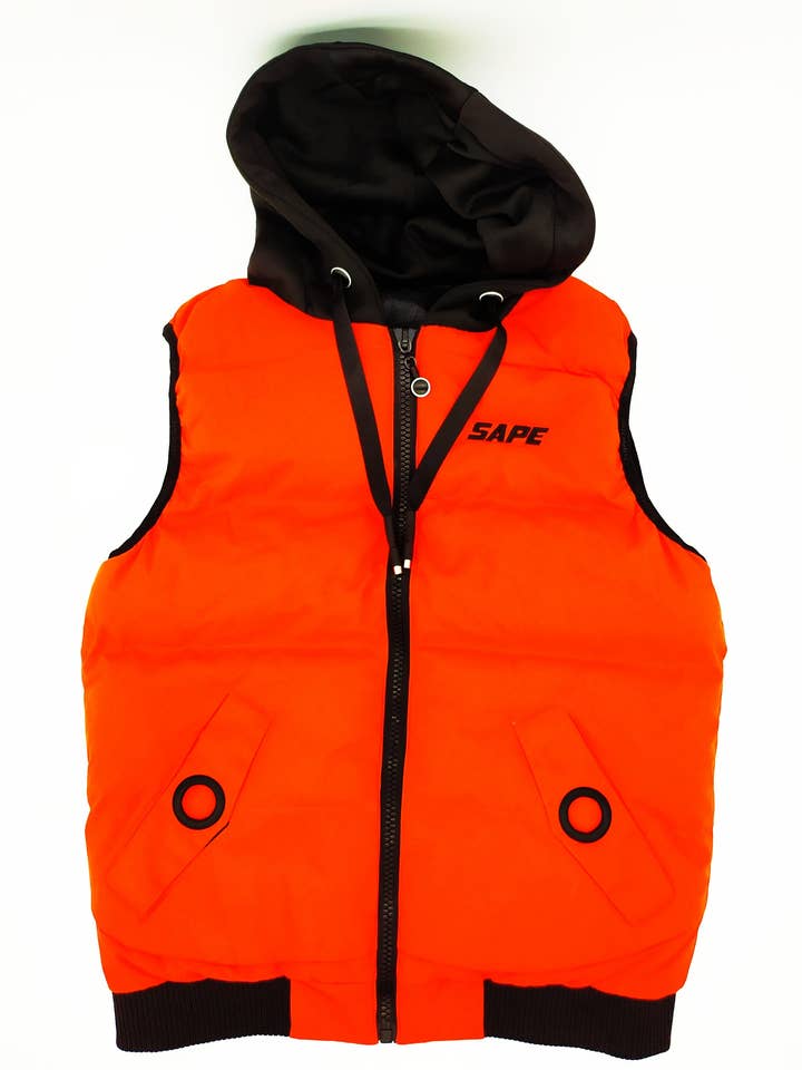 Sape ärmlös dunjacka orange för wholesale av Sape