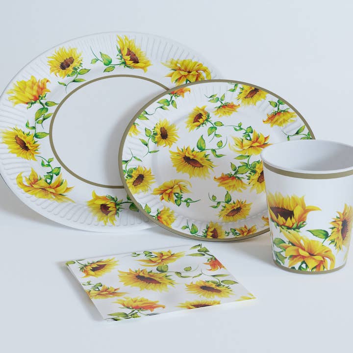 European Excellency - Wholesale Disposable napkin - Summer Madness Lunch Napkins - Sunflower Paper Napkins3