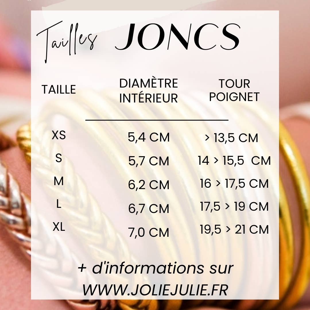 JolieJulie-MaLune-VentiLLo - Vente Bracelet jonc - 1 Véritable konc bouddhiste tressé -taille M - 3 couleurs3