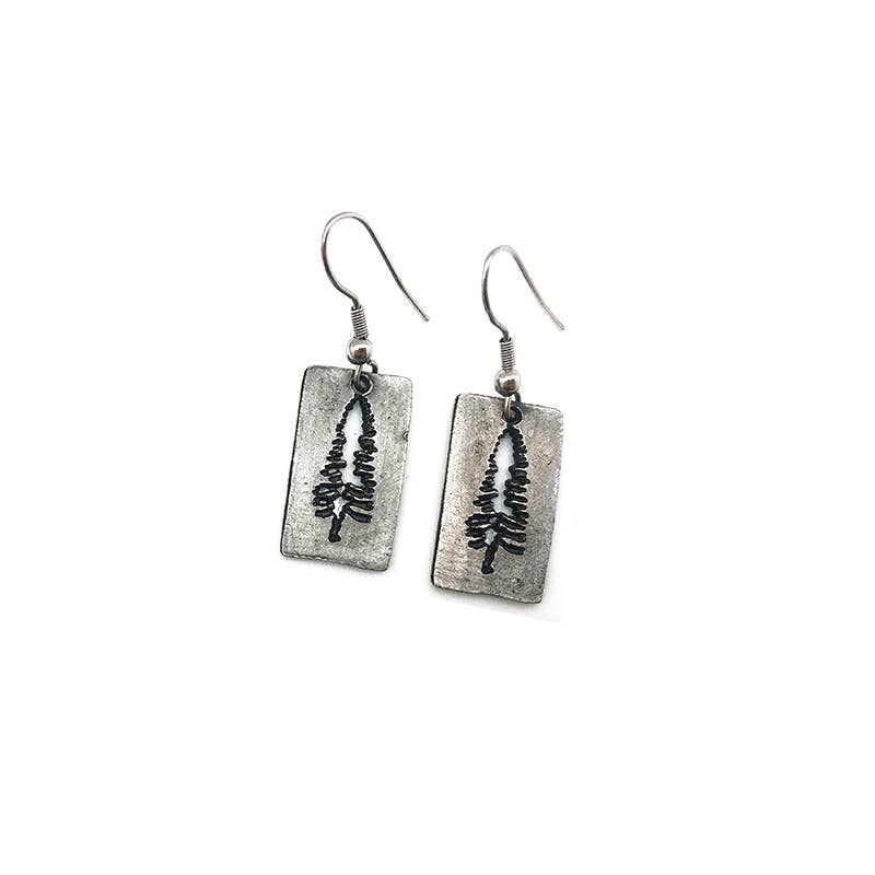 Anju Jewelry - Wholesale Dangle Earrings - Pewter Earrings - Tall Pine Tree