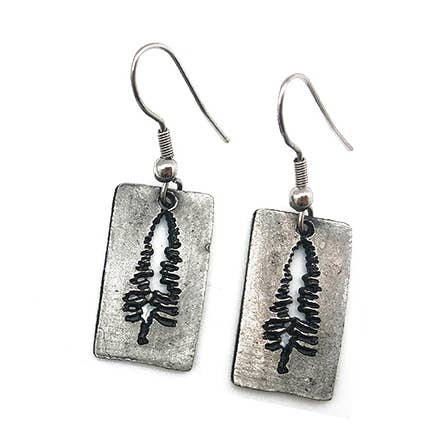 Anju Jewelry - Wholesale Dangle Earrings - Pewter Earrings - Tall Pine Tree0