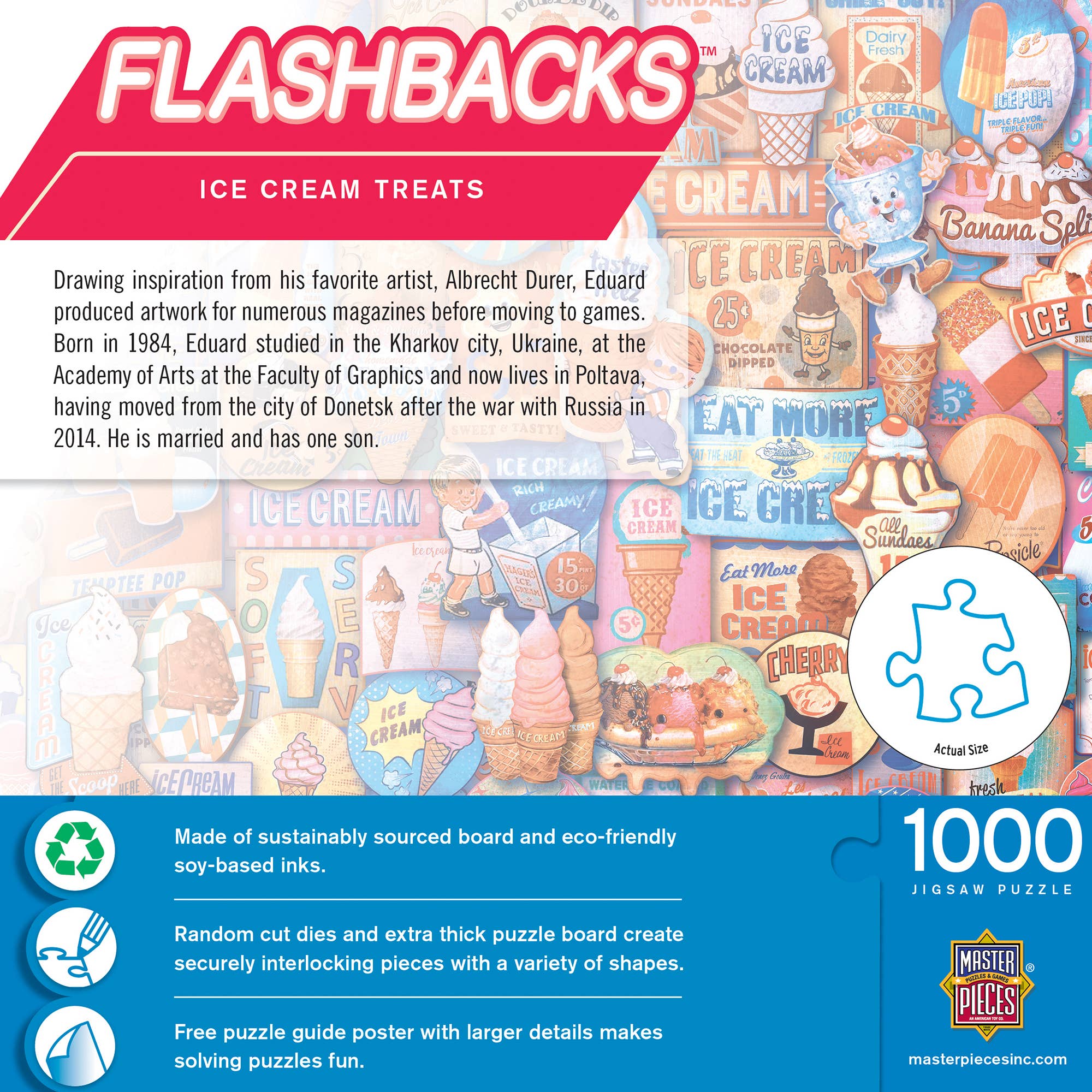 Masterpieces Puzzles - Wholesale Puzzle - Adult - Flashbacks - Ice Cream Treats 1000 Piece Puzzle2