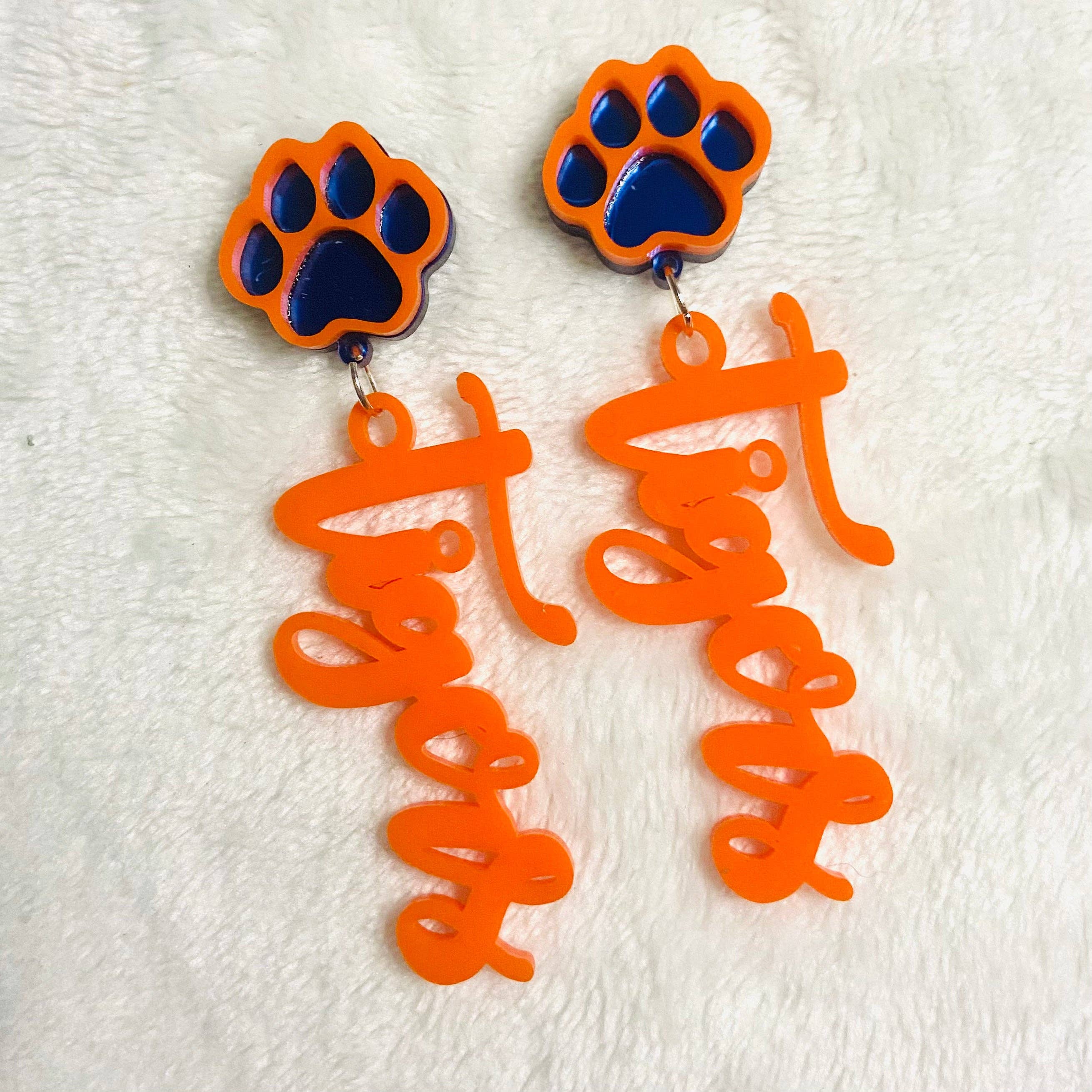 D and M’s Enterprise, LLC - Wholesale Dangle Earrings - Auburn Tigers0