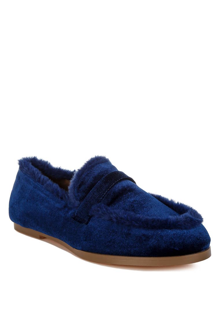 Rag Company - Wholesale Flats/Loafers - Women's - Bastian Fur Detail Velvet Loafers5