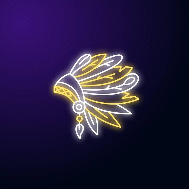 Indian chiefs Indian Hat Neon Sign for wholesale by Aoos Custom