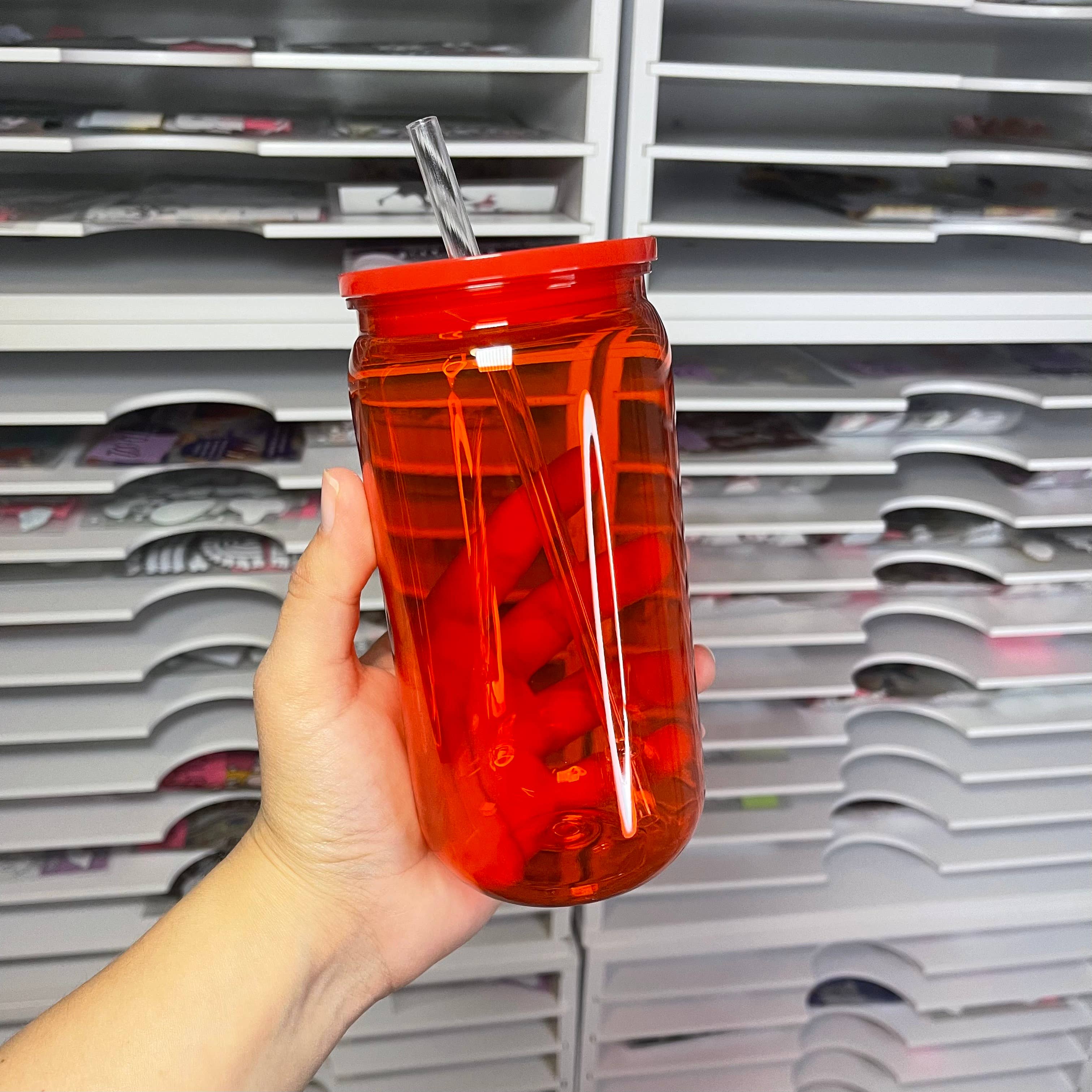 One Stop Cups - Vente Verre/tasse - Boîte plastique acrylique transparente 470 ml3