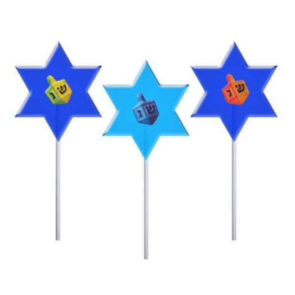 Grandpa Joe's Candy Shop - Wholesale Lollipop - Melville Star of David Hard Candy Lollipop, 24ct Display1