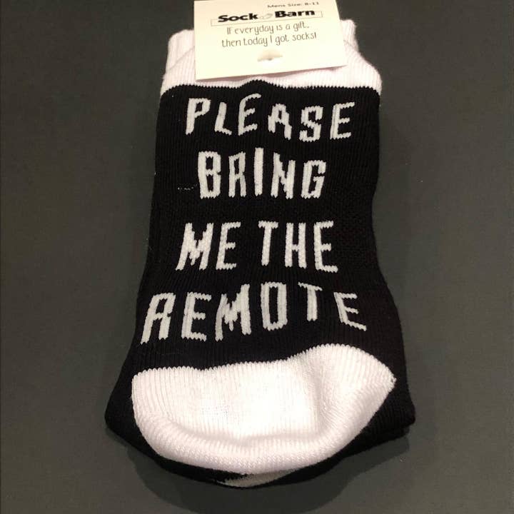 If You can Read This/Please Bring Me The Remote Socks (Mens) for wholesale by The Sock Barn Canada