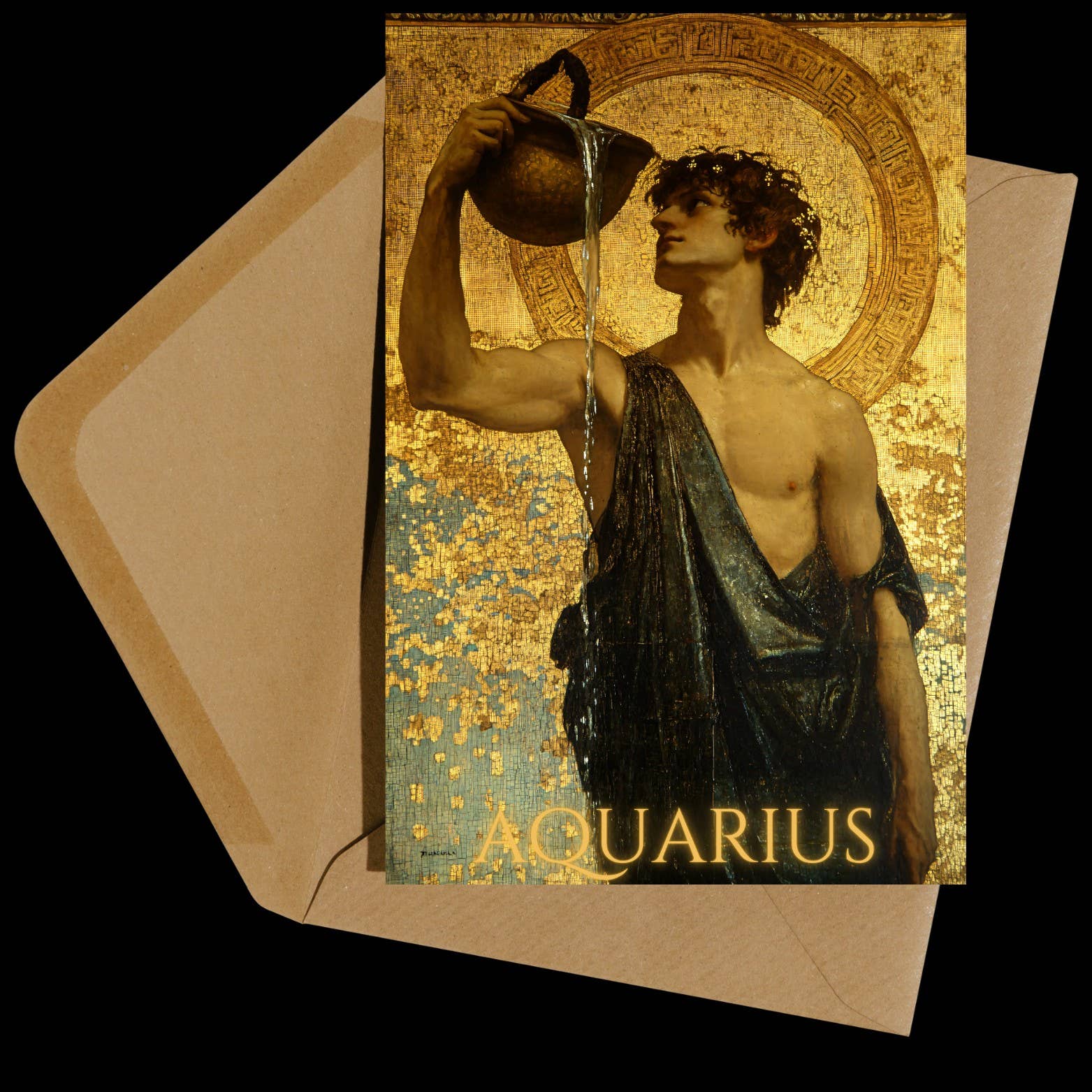 Ye Curiosity Shoppe - Wholesale Everyday Greeting Card - Gilded Zodiac Greeting Cards0