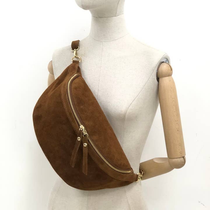 MILANO AMOUR - Wholesale Belt Bag - Women's - POUCH MOSS ECO SUEDE