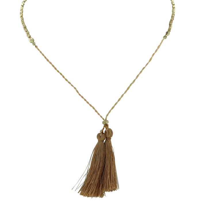 Tassel Duo Necklace for wholesale by Olivia Welles