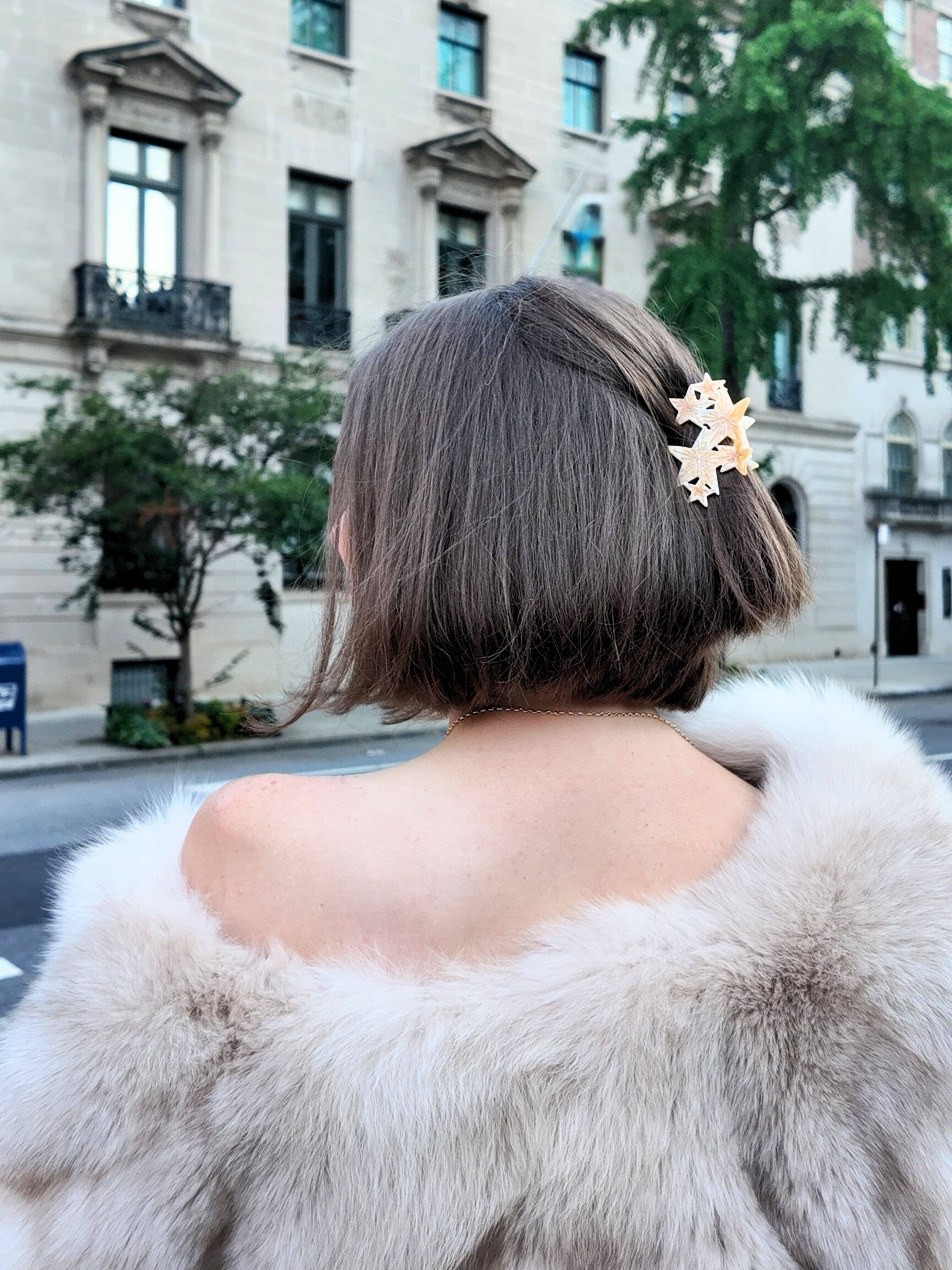 Solar Eclipse - Wholesale Hair Clip - Women's - Hand-painted Celestial Stars Claw Hair Clip | Eco-Friendly3