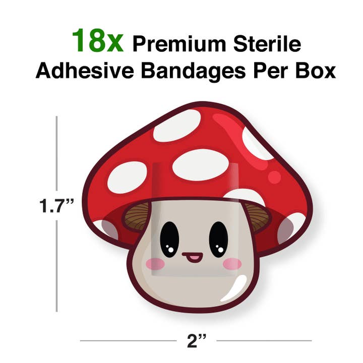 AQUARIUS, GAMAGO, ICUP, & ROCK SAWS by NMR Brands - Wholesale Bandaids/Bandages - Kids & Baby - Mushroom Adhesive Bandages