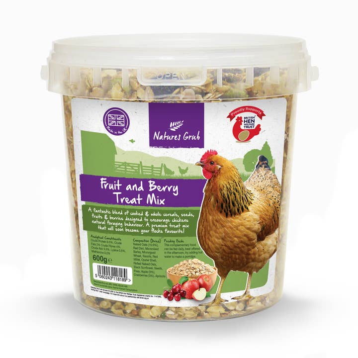 Natures Grub Fruit & Berry Treat Mix for Chickens 600g-1.2kg for wholesale by Natures Grub