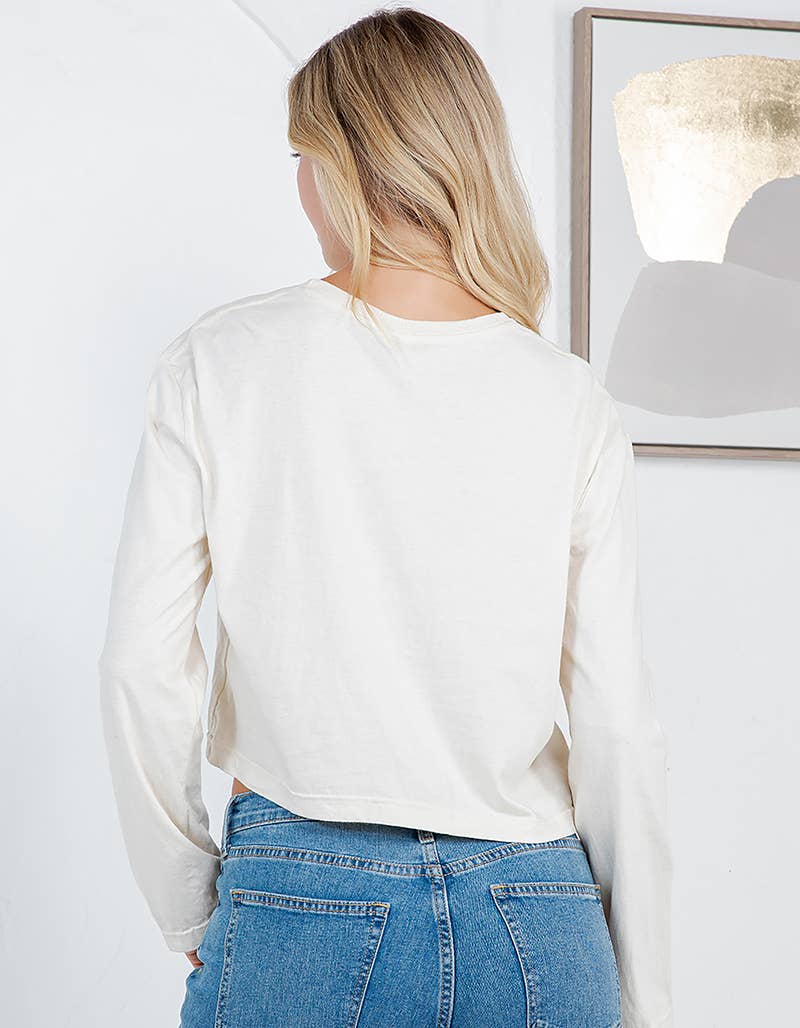 Kathmandu Imports - Wholesale Screen Printed T-Shirt - Women's - CROP TOP  (TH-2039) 3