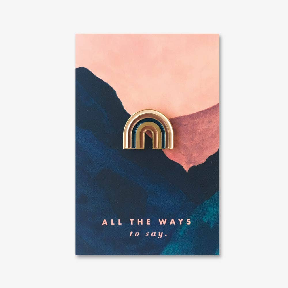 ALL THE WAYS TO SAY - Europe - Venta al por mayor Botón/prendedor - Pin de arcoíris0