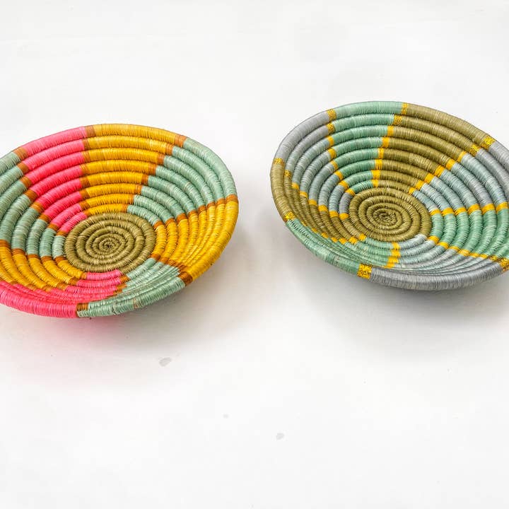 sifadesigns - Wholesale Wall Accent - Colorful Woven Baskets Bowls for Wall Decor/ Home Decor