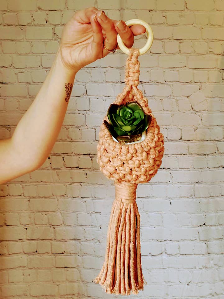 Handmade Mini Plant Hanger for wholesale by Sully & Co. Handmade