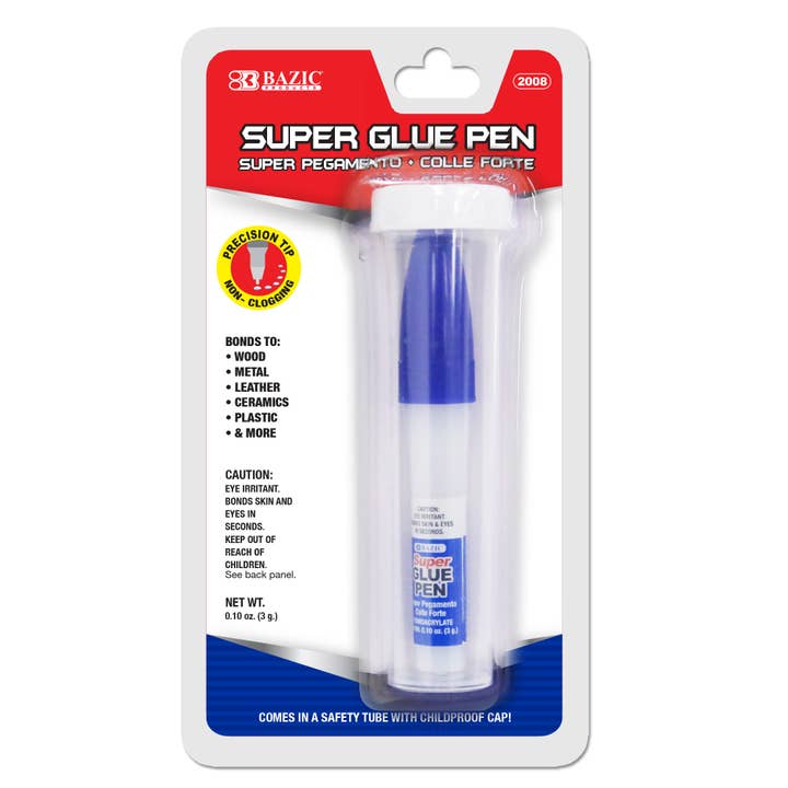BAZIC Products - Wholesale Glue - Super Glue Pen w/ Precision Tip 0.10 oz (3g)