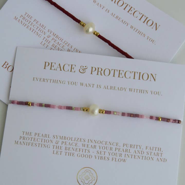 Boutique Suarez Co. - Wholesale Beaded Bracelet - Manifest Peace - Pearl Bracelet38