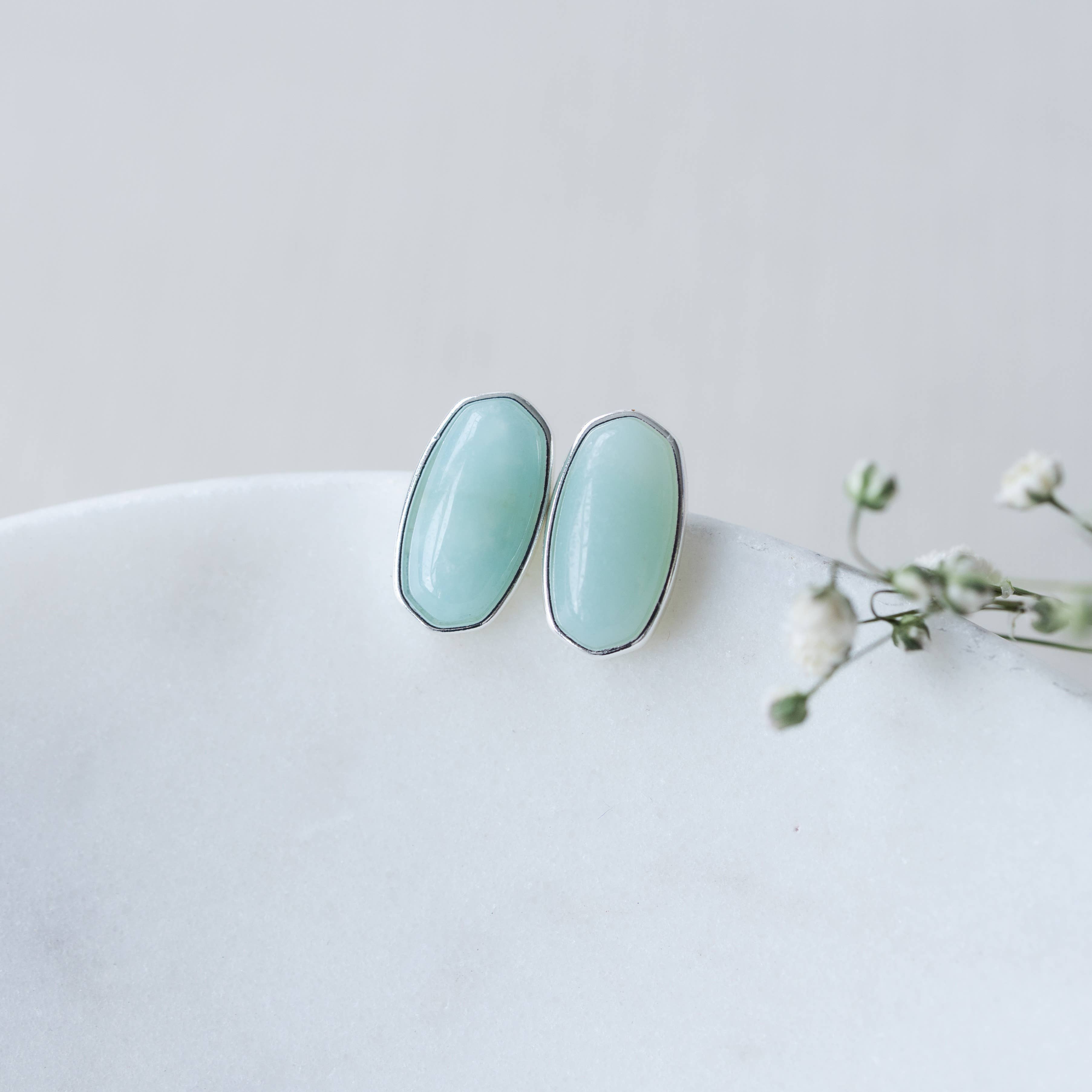 Glee Jewelry - Wholesale Stud/Post Earrings - Lyra Studs-amazonite2