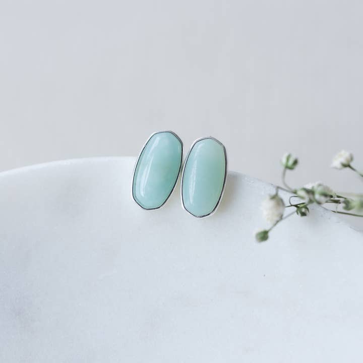 Glee Jewelry - Wholesale Stud/Post Earrings - Lyra Studs-amazonite2