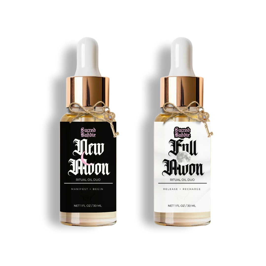 Sacred Baddie Society - Wholesale Meditation Supplies - The Full + New Moon Ritual Oil Duo™0