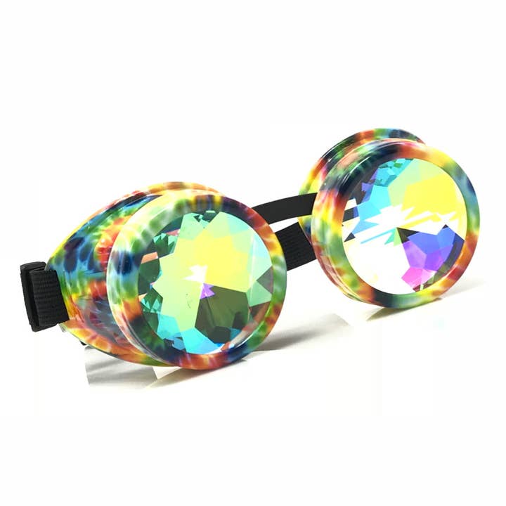 Lunettes hippies Rave Kaleidoscope pour la vente par UMBRELLALABORATORY