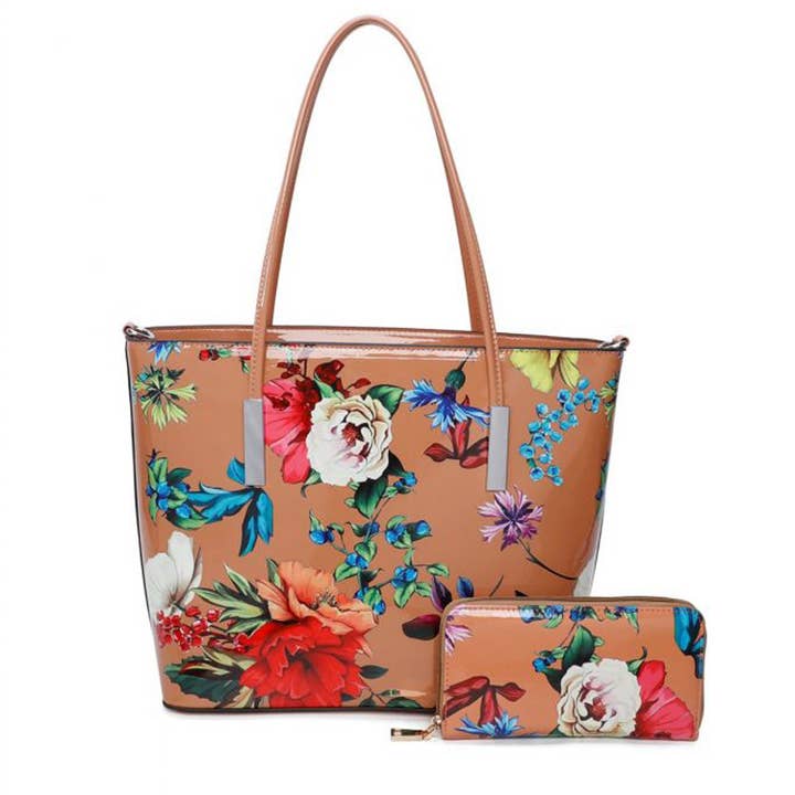 Ellas Trading - Vendita all'ingrosso Borsa tote - Donna - Borsa a Spalla Capiente con Design Floreale Vivace9
