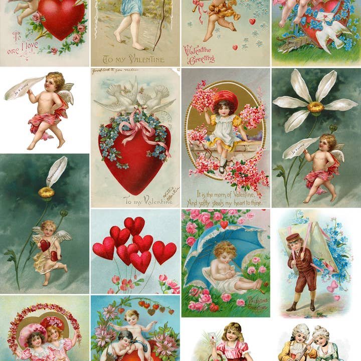 European Excellency - Vendita all'ingrosso Attrezzature per lavoretti e fai da te - Cartellini di San Valentino, carta di riso per decoupage, carta artigianale