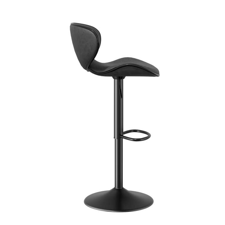 BlakOutlet - Wholesale Stool - Set of 2, Faux Leather Bar Stools with Back, Chic Swivel Counter Stools with Footrest9