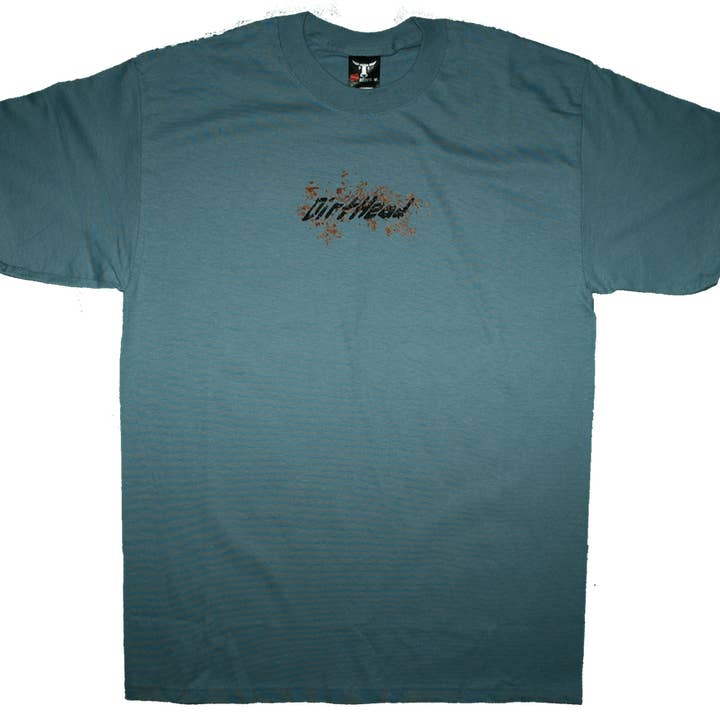 T-shirt bleu délavé DirtHead Splash pour la vente par DirtHead
